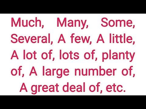 Determiners: Much, Many, Some, Several || Understanding Usage and Common Errors in English Grammar.