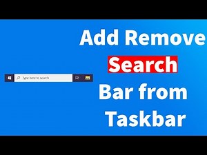 How to Add Remove Search Bar from Taskbar in Windows | Add Remove Windows Taskbar Search Box