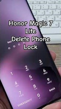 Forgot Phone Lock? Honor Magic 7 Lite, Delete Pin, Pattern, Password Lock.