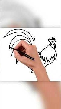 [Shorts] 🐓 How to draw a Rooster | Step by step tutorial to draw Rooster | Pencil to Palette
