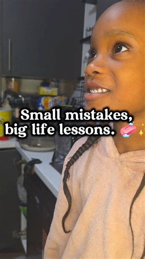 Kitchen Lesson #1 The kitchen becomes a classroom where the smallest mistakes turn into the most memorable life skills. Save this for a reminder that every mistake is just a lesson in disguise! What’s a funny "kitchen lesson" your kids have learned lately? Share your stories below! 👇🏾 #Lifeskills #KitchenLessons #teachingkids #KitchenLessons | Ajara Secka Kitchen and Family