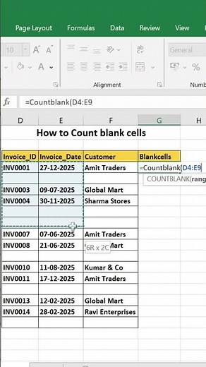 Excel Trick: Count Empty Cells Like a Pro ! Excel Formula Every Beginner Must Know