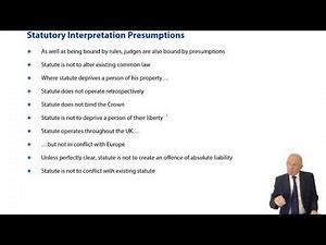 Statutory Interpretation Presumptions, Delegated Legislation - ACCA Corporate and Business Law (LW) (ENG)