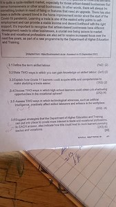 3.1 Define the term skilled labour.3.2 State TWO ways in whic... | Filo