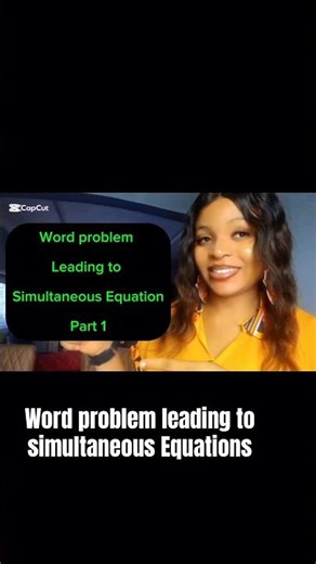Word problem leading to simultaneous Equations #maths #equation #shorts