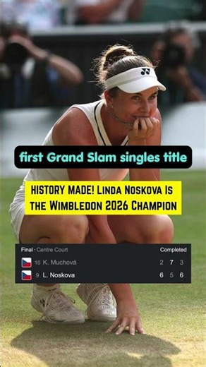 Linda Noskova's championship point against Karolina Muchova! | #Wimbledon