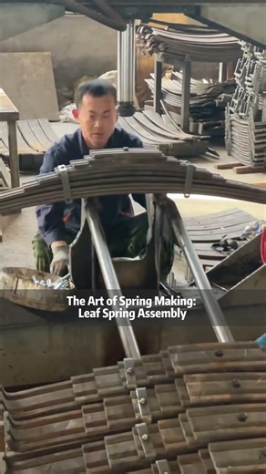 Leaf Spring Assembly in 50 Seconds!#LeafSpring #Suspension #HowItsMade #OddlySatisfying #Shorts