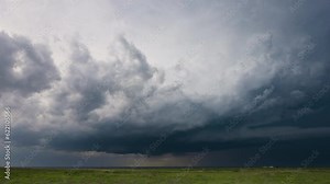 Powerful Storm Clouds Building And Moving Across The Sky
