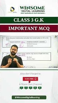 Class 3 GK Important MCQs | Fun & Easy Quiz 🧠✨