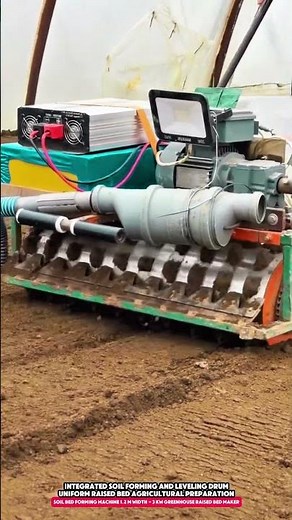 Soil Bed Forming Machine 1.2 m Working Width - 3 kW Electric Greenhouse Raised Bed Maker