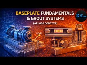 Baseplate Fundamentals & Grout Systems | API 686 Explained for Compressors & Pumps | 3D DECODE