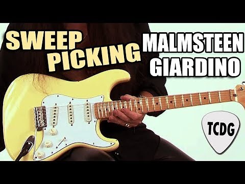 Aprende Fácil Como Tocar Sweep Picking Estilo MALMSTEEN /GIARDINO | Ejercicios Para Guitarra | TCDG