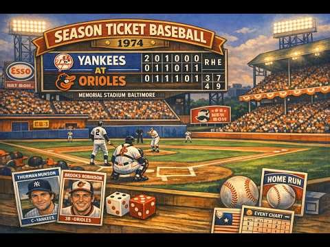 1974 MLB Recreation: Yankees vs. Orioles | Season Ticket Baseball + Custom App Demo