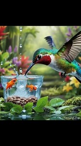 13K views · 1.6K reactions | Plying with water & fishes adorable hummingbird scene 殺 #trendingreel #ukreels #reelschallenge #reeloftheday #viralvideochallenge #nature #hummingbird | Hummingbird Buzz | Facebook