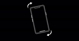 Animación de Por favor, gira tu teléfono en posición horizontal, rotación de 90 grados para una mejor experiencia