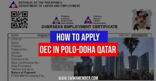 How to Get OEC: POLO-Doha Qatar Online Appointment