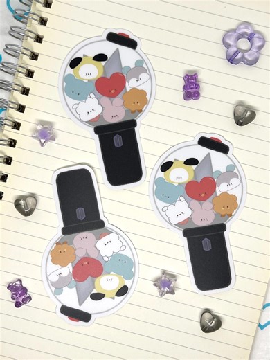 BTS BT21 Lightstick Vinyl Sticker, Matte Finish - Etsy