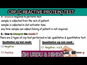 CRP test.C reactive protein.purpose, symptoms, sample collection & results interpretation.HS CRP