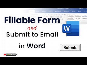 Create a Fillable Form to Submit to Email || Word Project