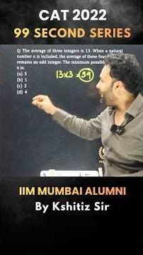 99 Percentile in 99 Seconds Series 🔥 | Question 10 | CAT PYQ | Be in the Top 1%