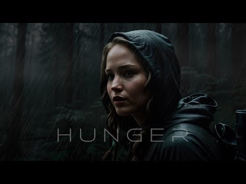 H U N G E R - 4 Hours of healing (Hunger Games Inspired) ambient Music and immersive 3D Rain [4K]
