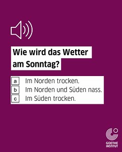 11K views · 47 reactions |  Aus dem Prüfungsteil "Hören"! Viele weitere Übungen für die Deutschprüfung A2 findest du unter https://www.goethe.de/de/spr/prf/ueb/pa2.html | Goethe-Institut - Deutsch lernen | Facebook