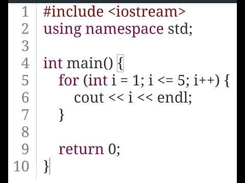 FOR LOOP C++