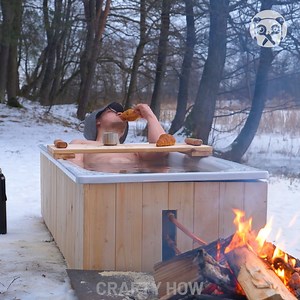 294K views · 1.1K reactions | DIY Outdoor Hot Tub In a Snow Land! | Crafty Panda How | Facebook