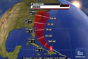 Current Hurricane Irene Tracking Sets Broadneck in Storm’s Path