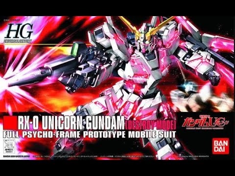 HG RX0 Unicorn Gundam Destroy Mode | Speed Build | Casual Assembly