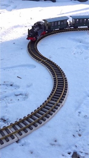Snowy Garden Railway ❄️ A Relaxing G Scale Steam Train Ride #train