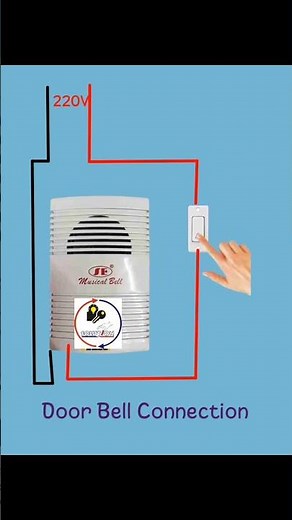 Door Bell Connection | Simple Door Bell Wiring Diagram #youtubeshorts