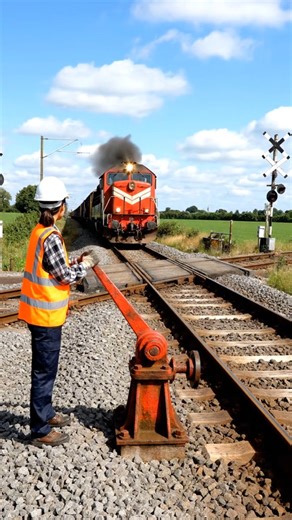 Manual Track Switching as the Train Approaches