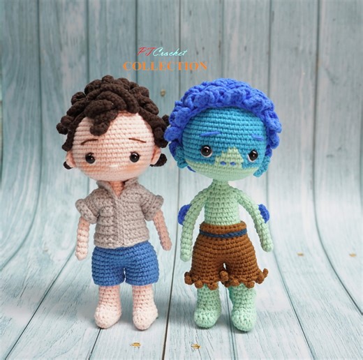 Crochet Luca Doll, Luca Paguro Doll, Amigurumi Luca, Luca Plush, Stuffed Luca, Sea Monster Crochet, Luca Toy, Cartoon - Etsy