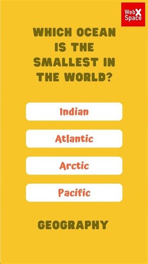 Which ocean is the smallest in the world?#gk #shorts