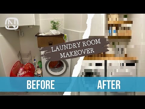 How to ORGANIZE a small laundry room: DIY ideas on a budget