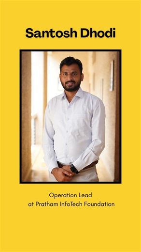 Pratham InfoTech Foundation on Instagram: "My name is Santosh Dhodi. I am from Talasari block in Palghar district of Maharashtra. Growing up in a tribal family, education was never easy. My early schooling began in a small ZP school in my village, where classes were held only till 4th std. For further studies till 10th, I was enrolled in a missionary school. By the time I reached 11th and 12th, I had to travel 4–5 km away. Every morning, I would set off on my bicycle to attend classes from 7 am