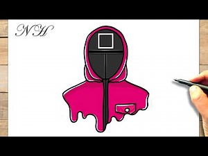 Comment dessiner un garde de Squid Game facile