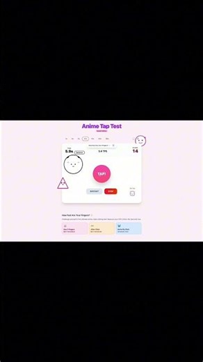 Anime Tap Test ⚡ Test Your Tap Speed & CPS (Kawaii Edition) #shorts #kawaii #chaudify #games