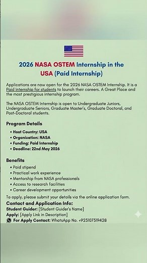 NASA Job Opportunity