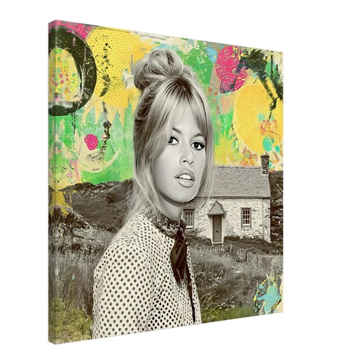 Brigitte Bardot at the Cottage Wall Art, Vintage Pop Art Collage, Irish Cottage Decor, Retro Mixed Media Artwork (canvas or Fine Art Print) - Etsy