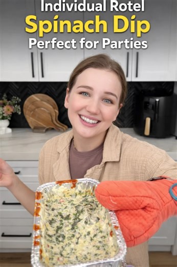 Individual Rotel spinach dip everyone grabs first