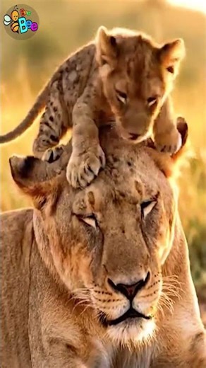 Lion King & His Queen 🦁❤️✨ #lion #lioncub #motherslove #wildlife #nature #cuteanimals #BeeBee