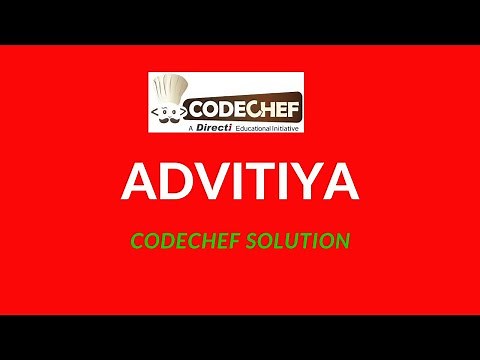 ADVITIYA codechef solution