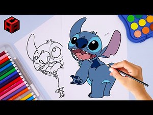 Drawing Stitch | How to draw Stitch | Step by step | Stitch and Lilo