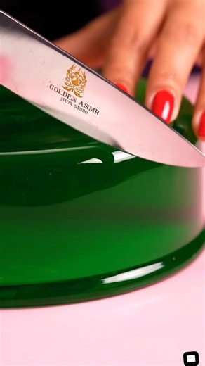 “Satisfying Green Glass Cake ASMR ✨ Golden ASMR Studio Logo”