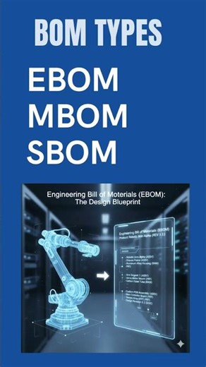 BOM | Bill of Materials | PLM | EBOM MBOM SBOM #plm #digitaltransformation #innovation