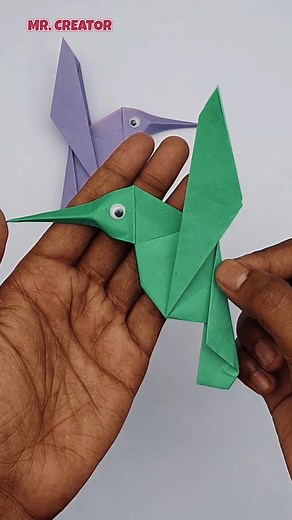How to fold origami hummingbird #Crafts #Reels #shorts | Mr. Creator