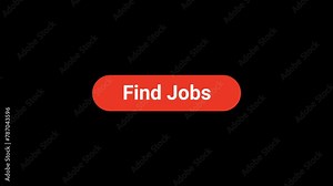 Find jobs Button click Animation with Transparent Background