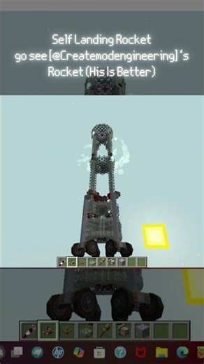 Self Landing Rocket (Create Aeronautics) #minecraft #aeronautics #create